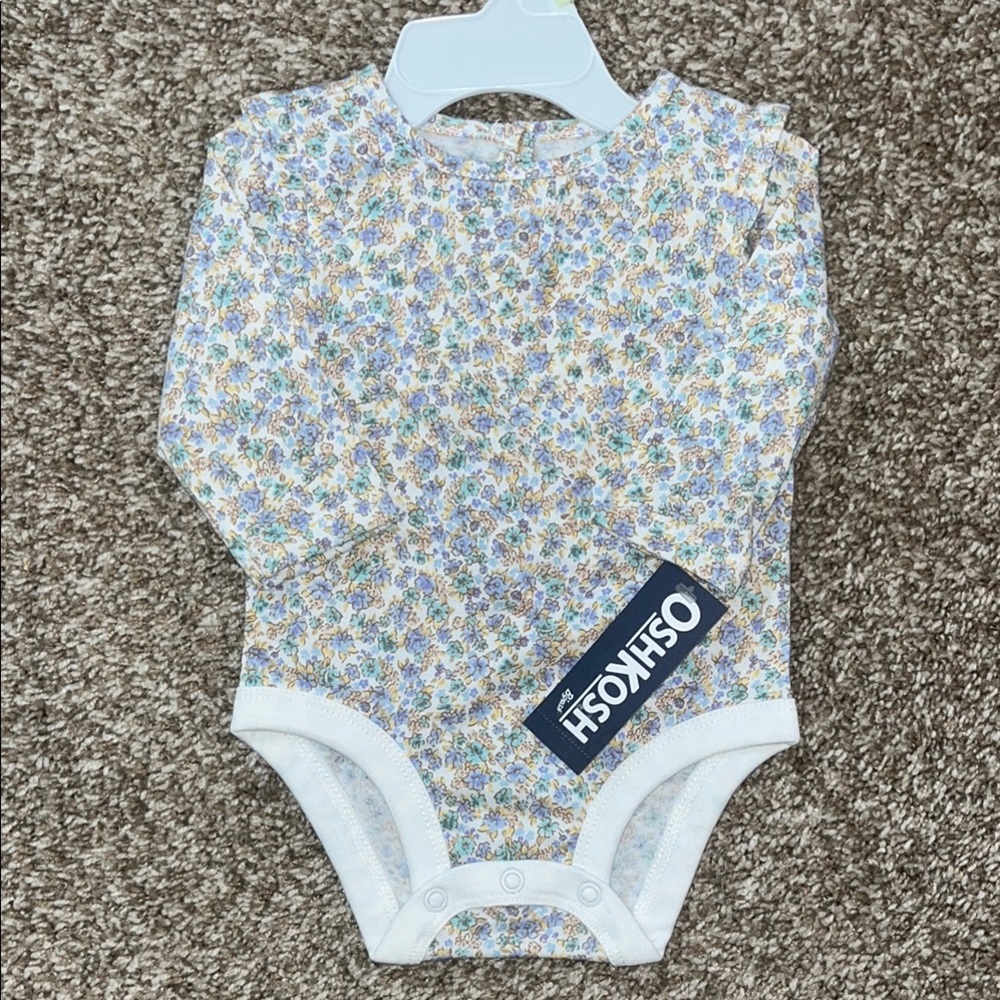 OshKosh B'gosh Floral Longsleeve Onesie